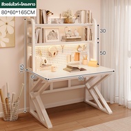 REXโต๊ะคอมพิวเตอร์ โต๊ะคอมพิวเตอร์ตั้งโต๊ะ ขาตั้งโต๊ะแบบรวม ชั้นเก็บของบอร์ดเจาะรู โต๊ะเรียนของนักเร