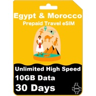 【eSIM】 Egypt & Morocco High Speed Data Travel eSIM 【30 Day + 10GB】
