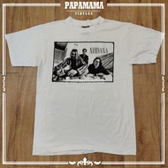 [ NIRVANA ] bootleg tag Giant USA. เนอร์วาน่า เสื้อวง เสื้อทัวร์ เสื้่อวินเทจ papamama vintage