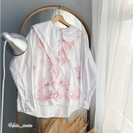 KEMEJA Hello Bestie Shirt Wanita Shasa Collar Blouse Vol.2 LD 130cm Long Sleeve Casual Top