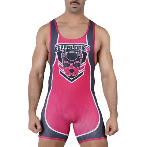 Wrestling Singlets Suit Professional Coverall Training Competition Freestyle Wrestling Suit High Ela