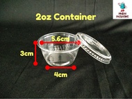 2oz Round Container (100pcs±) EC E622C / Disposable Plastic Food Container / 50ml / Bekas Sos