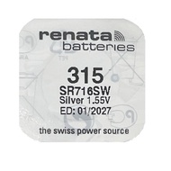 [SG] [1 Piece] Renata 315 SR716SW Silver Oxide Button Battery