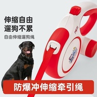 Dog Leash Automatic Retractable Dog Walking Leash Retractable 5m Explosion-Proof Punch One-Key Lock 