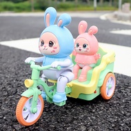 Children's Electric Toys Bunny Pedal Tricycle 0-1-3 Years Old Music Cycling Circle Baby Boys and Girls