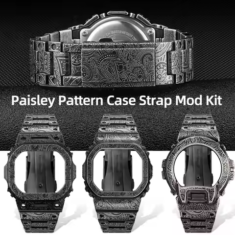 For Casio DW-5600 DW6900 DW-5610 GW-M5610 Antique Carved Watchband Case Personalized Modification Be