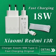 Original Xiaomi Redmi 13R Fast Charging USB Type C 18W Charger