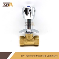 BLITON 3/4" Full Turn Copper Brass B1198A FLANGE STOPCOCK / CONCEALED STOPCOCK / SHOWER STOPCOCK