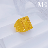 Merlin Goldsmith 24K 999 Pure Gold Abacus x Prosperity (Fu) Adjustable Ring