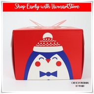6 Inch Christmas Cake Box 10 Pcs with carrier handle for Cakes, Log Cake, Pastry by SG local seller 