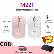 𝐋𝐎𝐆𝐈𝐓𝐄𝐂𝐇_ M221 Silent Wireless Mouse | Tetikus Tanpa Wayar 2.4GHz | Klik Senyap | Bateri Tahan 18 Bu