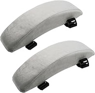 Mewutal 2PCS Ergonomic Office Chair Armrest Cushion Pressure Relief Gaming Chair Armrest Foam Pads Thickened Arm Elbow Pillow Chair Armrest Heightening Pads for Swivel Chair Wheelchair (Grey)