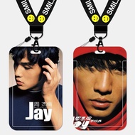 Singer Jay Chou Card Holder Bus Card Case Student Badge Card Case With Neck Lanyard Office Identity Accessories