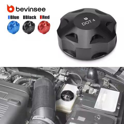 BEVINSEE Brake Fluid Reservoir Cap for Audi A3 S3 8V/8Y/8P,A4/S4/A5/S5 B9,A6/A7 C7,RS3 TT TTRS Q2 Q3