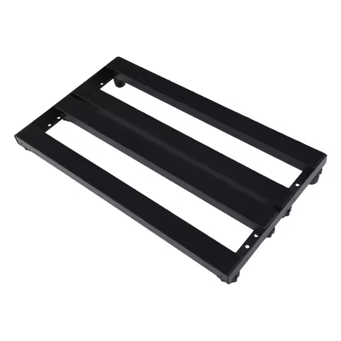 Guitar Pedal Board Aluminum Alloy Effect Pedalboard Compartment Storage Power Cord Portable Easy Ass