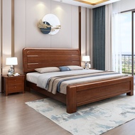 【SG Sellers】Solid Wooden Bed Frame Queen/King Bed Frame Bed Frame With Mattress