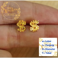 Xing Leong 916 Gold $ Skru Earring Subang Skrew $ Emas 916