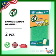 Cif Sponge Daddy Scrubber, Span Dapur, 2 Unit - Cif Sponge Daddy Scrubber, Kitchen Sponge, 2 pcs