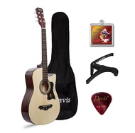 Original Davis Junior Size "38 Acoustic Guitar with Capo, Guitar Bag, Pick and Extra String Set