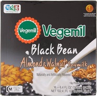 Vegemil Black Bean Almond &amp; Walnut Soy Milk (16 x 190ml)