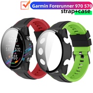 Garmin Forerunner 970 570 strap Silicone strap Sports wristband Garmin Forerunner 970 570 case Scree