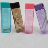 HSO - MY BOTTLE SQUARE WATER BOTTLE 330ML + STRAP