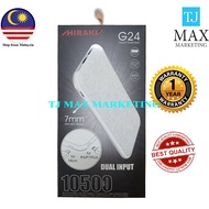 Original Hiraki Ultra Slim 10500mah G24 7MM Mosaic Powerbank Power Bank 1 YEAR WARRANTY