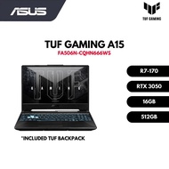 ASUS TUF FA506N-CQHN666WS (BLACK) - R7-170/RTX3050/16GB/512GB/M365
