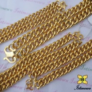 ISTIMEWA 916 Gold Hollow Necklace Rantai Leher Gajah Kosong Emas 916