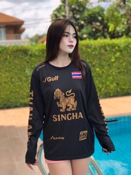 SINGHA เสื้อทีมแขนยาวสีดำ