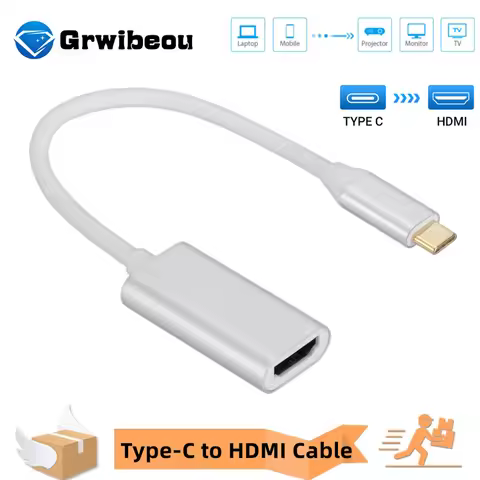 Type C to HDMI-compatible Cable USB C to HDMI Converter HD 4K USB 3.1 HDTV Cable Adapter for MacBook