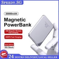 SG（Ready Stock)(3C certification)Magnetic Power Bank 22.5W Fast Charging 20000mAh Portable Wireless 
