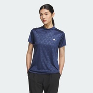 adidas กอล์ฟ เสื้อแขนสั้นคอสูงปั๊มจม AEROREADY ผู้หญิง สีน้ำเงิน JF4558