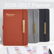 MEME 2026-2027 New Leather Planner with Calendar Monthly Weekly Notebook Premium Business Scrapbook 
