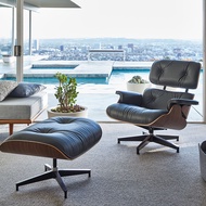 Single Sofa Eames Eames Reclining Chair Italian Light Luxury Genuine Leather Balcony Lazy Rotating D