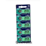 gearrichshop พร้อมส่ง> ถ่านกระดุม Murata SR927W/ SR927SW / 399/ 395 1 แผง 5 ก้อน สำหรับใส่ Gshock Ga