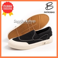 Sepatu Patrobas Cloud SLIPON Black White/ Patrobas Cloud Slip On Hitam