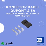 Cable Connector Dupont 2.54 Black Housing w/ Female Connector