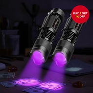UV Ultraviolet Purple Flashlight 365nm/395nm Aluminum Banknote Detector Fluorescent Cat Moss Light