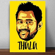 M.S. Dhoni Hope Thala Poster For Room & Office Canvas Print Wall Art