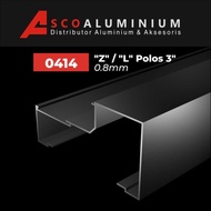 Aluminium alumunium Z L Polos Profile 0414 kusen 3 inch - CA