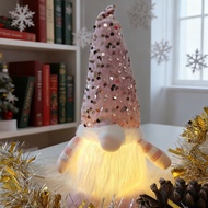 Christmas Sequins Gnome Doll Festive Ornaments Plush Gnome Rudolph Doll Christmas Decorations for Va