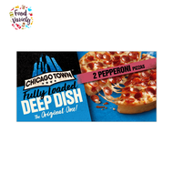 Chicago Town Deep Dish Pepperoni Pizzas 310G ชิคาโก ทาวน์ พิซซ่าถาดลึก เปปเปอโรนี 310 กรัม