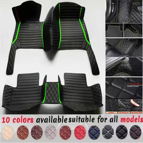 3D PU-leather Waterproof Custom Car Floor Mats For Porsche 911 991 992 997 4-seats Auto Carpets Acce