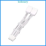 KOK 2x8Pin To 16Pin 12+4Pin 12VHPWR GPU Power Cable 16AWG GPU Extender Cable