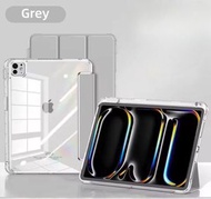 Others - 適用於iPad pro12.9(2018-22) 亞克力平板保護套 智能睡眠功能防撞殼 [灰色]