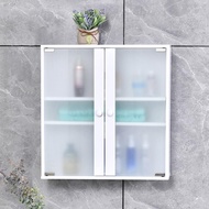 ◘Wall cabinet wall cabinet kitchen household stainless steel cupboard sliding door storage cabinet balcony bathroom wall
