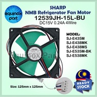SJ-E435M SJ-E438MK SJ-E438MS SJ-E535M-BK SJ-E538MK SHARP 12539JH-15L-BU DC15V 0.24A 4 Wire Refrigera