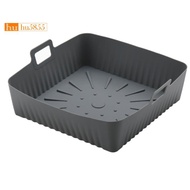 23cm/9Inch Square Large Silicone Air Fryer Liners Mold for  Air Fryer 6-8QT Reusable Airfryer Oven B