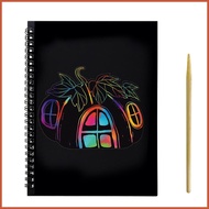 Scratch Paper for Kids Craft Rainbow Notebook Scratch Craft Paper Note Books for Kids Boys Student C